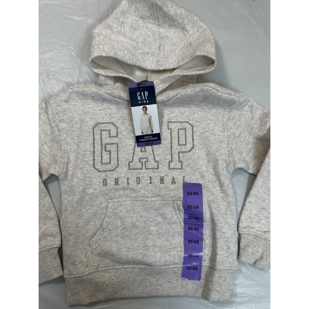 Gap Kids 2 PC Fleece Pants And Hoodie Beige/Gold Size XS 5/6